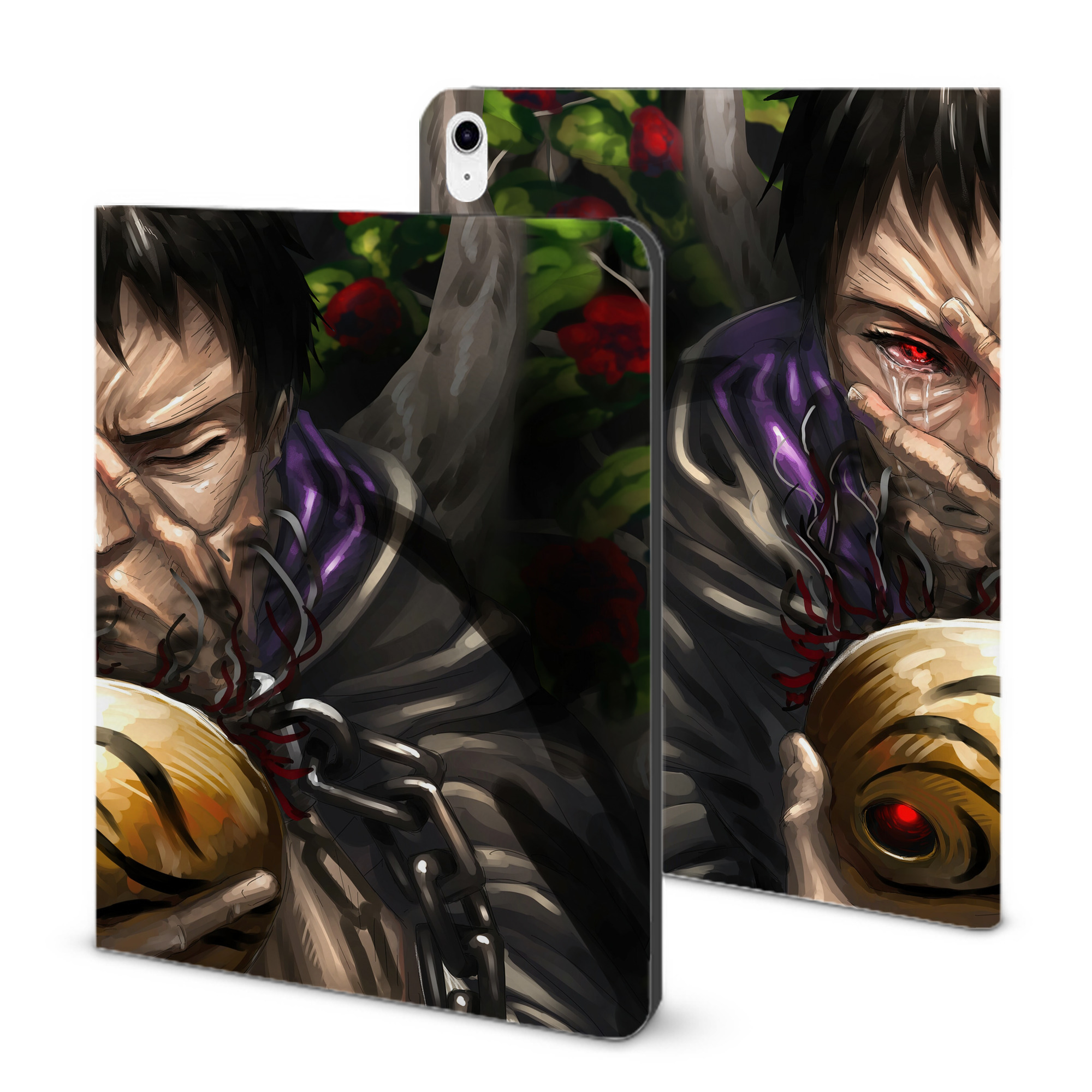 （画像用） NARUTO -ナルト- NARUTO -ナルト- 疾風伝 IPad ケース ブック型 PUレザー TPU 耐衝撃 軽量 薄型 ペン収納なし 全面保護 IPad 各モデル対応